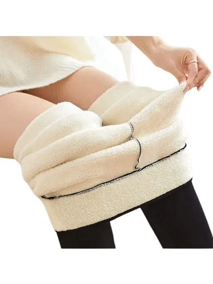 Legging en velours taille haute – Chaleur élégante