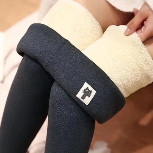 Legging en velours taille haute – Chaleur élégante