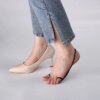 Sandales à talons hauts coordonnantes, l'offre elles invisibles à sept points, absorbant la sueur
